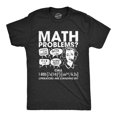 thumbnail image 1 of Mens Math Problems Hotline T Shirt Funny Student Teacher School Tee (Heather Black) - M, 1 of 3