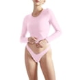 thumbnail image 1 of Gupgi Women Slim Crop Tops Solid Color Long Sleeve T-Shirts Casual Basic Tees, 1 of 4