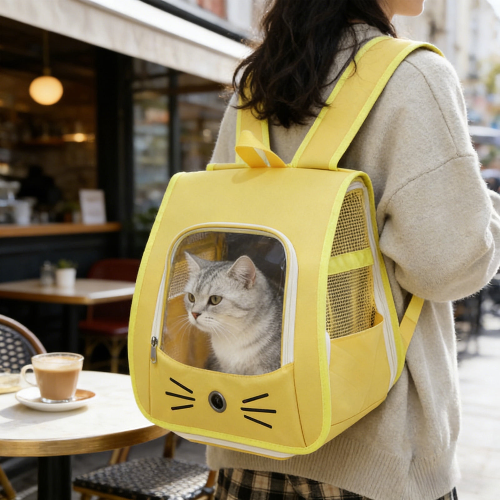 Msgweeeg Cats Bag Carrier Cats Carrier Handheld Backpack 2 In 1 Cats Carrier Foldable Pet Backpack for Small Dogs Cats Pet Sling Carrier Suitable for Outdoor Hiking Vet Visits Travel