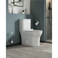 thumbnail image 5 of 1.1/1.6 GPF Elongated Comfort Height Floor Mounted One-Piece Toilet, Ceramic, White Color, Soft Close Seat, 5 of 11