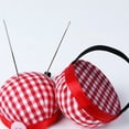 thumbnail image 4 of tredstone Foam Ball Shaped Needle Pin Cushion with Elastic Wrist Belt DIY Handcraft Tool for Cross Stitch Sewing, 4 of 8