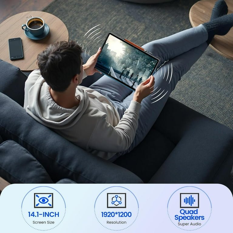 Callsky Tablet 14 Inch Android 15 Tablet, 16GB RAM 256GB ROM, FHD+