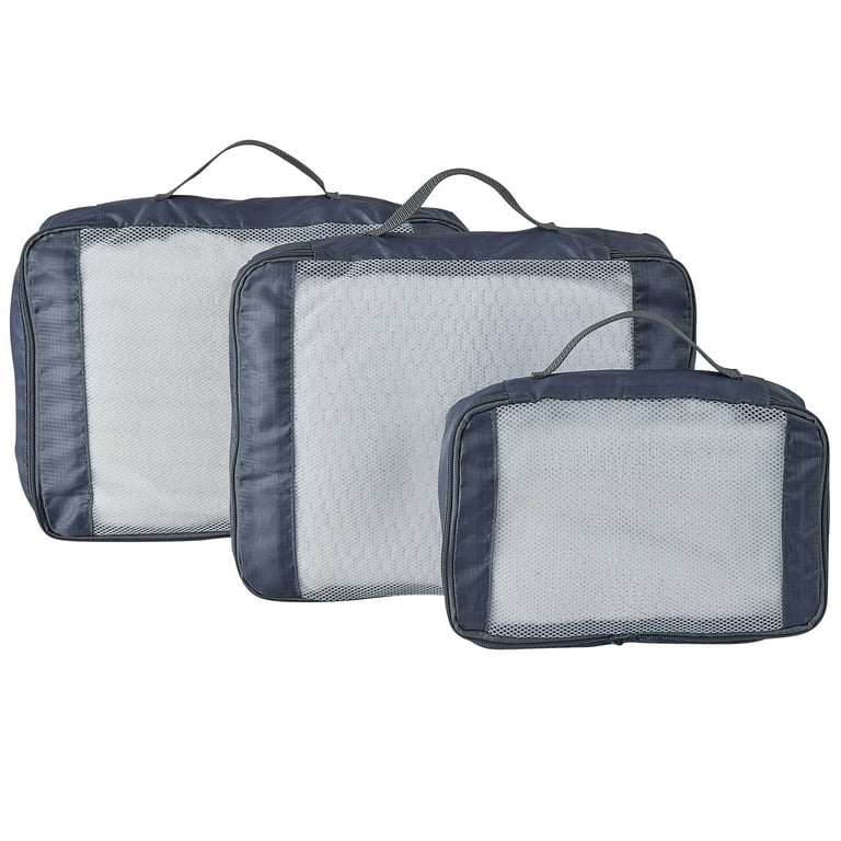 Protege 3 Piece Packing Cubes Set Gray, Polyester Ripstop, 3