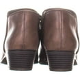 thumbnail image 4 of STYLE & COMPANY Womens Brown Padded Comfort Wileyy Almond Toe Block Heel Zip-Up Booties 11 M, 4 of 5