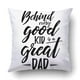 thumbnail image 1 of ABPHQTO Funda de almohada con cita caligráfica inspiradora del día del padre Funda de almohada 45x45 cm, 1 of 2