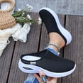 thumbnail image 7 of OOOUM Mesh Mesh Sneakers For Women Comfortable Cushioned Slip On Shoes Breathable Casual Lightweight Walking Shoes Black US:8, 7 of 7