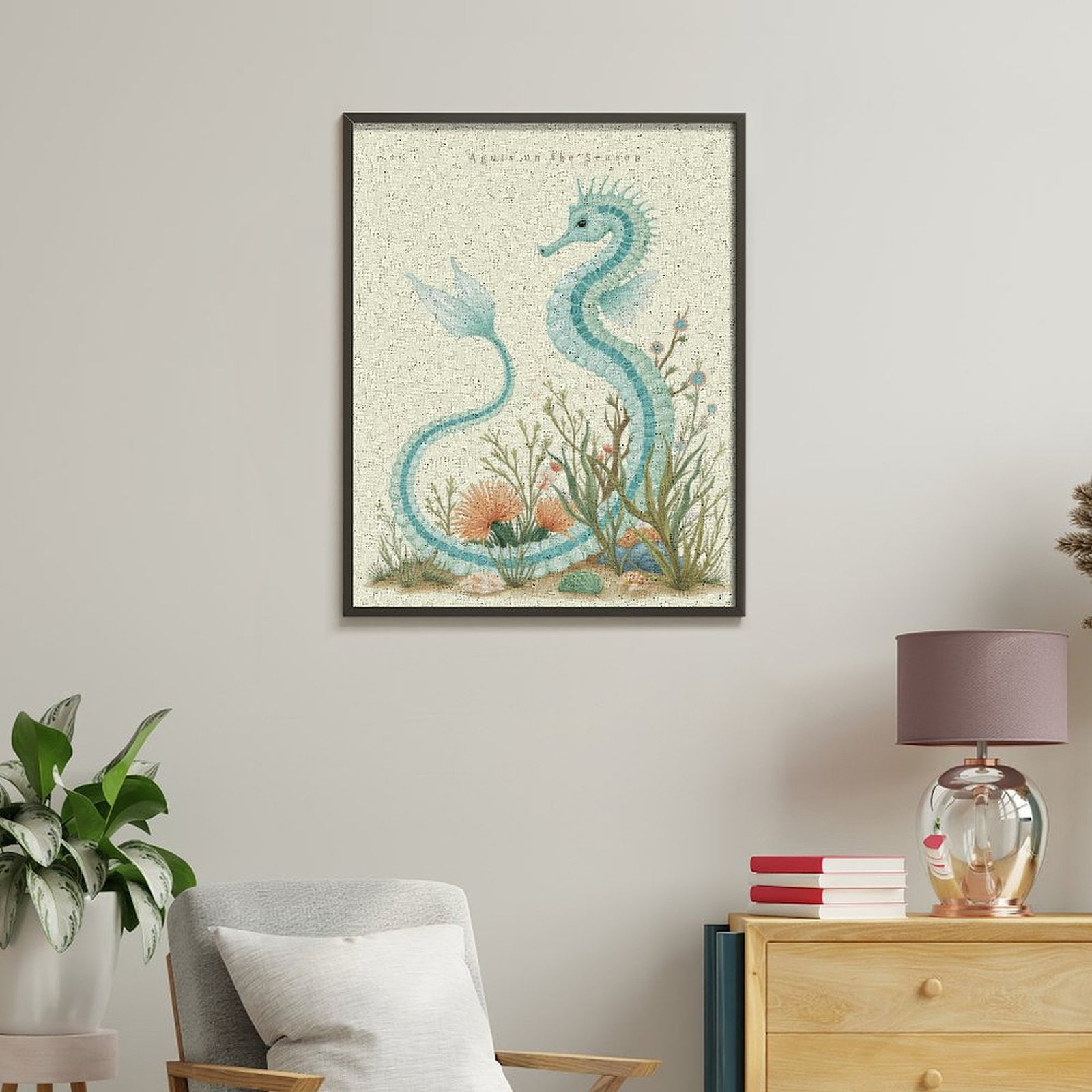 Paint By Numbers Kit for Adults Beginner - DIY Seahorse Fantasy Ocean Scene Canvas Painting Kits for Adults, Frameless Paint By Number for Adults for Home Wall Decor 16x20 Inch