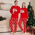 thumbnail image 4 of Conjunto navideño familiar de muñeco de nieve rojo de otoño e invierno Europa y Estados Unidos nueva ropa de hogar familiar de dos piezas, 4 of 5