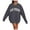 Grey, variant on Women's Sweatshirt Unisex Men Letter Print Long Sleeve Crew Neck Pullover Shirts Black