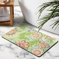 thumbnail image 3 of 20x32 Inch Green Floral Carpet - Modern Non-Slip, Washable Rug for Entryway, Bedroom, Bathroom, Laundry Room - Small Distressed Accent Floor Rug, 3 of 5