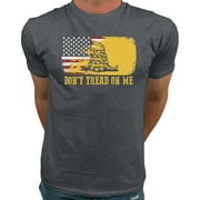 Market Trendz Gadsden Flag Patriotic T-Shirt For Men Don'T Tread On Me Charcoal Small