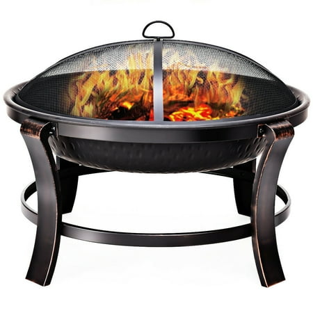 Costway 30 Outdoor Fire Pit Bbq Portable Camping Firepit Heater