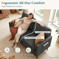 thumbnail image 5 of LAZZO 56" Linen Fabric Loveseat, 2-Seater Sofa with USB Charging Ports and Side Pockets for Living Room, Bedroom and Office, Dark Gray, 5 of 10