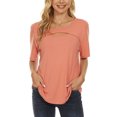thumbnail image 1 of Moda mujer verano Casual suelta manga corta Pullove blusa sólida camiseta Fridja  ghk982, 1 of 6
