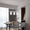 thumbnail image 5 of Livex Lighting Harding 3 Light Linear Chandelier in Brushed Nickel, 5 of 17