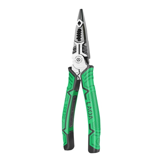LAOA Electrician Pliers Needle Nose Pliers Wire Stripping Pliers Eire Cutting/Stripping/Crimping/Pulling/Clamping in One,5 in 1 Professional Type Pliers