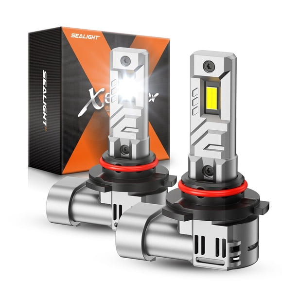 SEALIGHT X1S Ampoules de Phare DEL 9005 HB3, Ampoules DEL 9005 Super Luminosité 800 %, Format Mini 1:1 Brancher et Utiliser, 6500K Blanc Froid HB3 Halogène