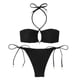 thumbnail image 2 of Trajes de baño para mujer, bikinis de cintura alta con cordón ajustable, traje de baño fruncido, conjunto dividido, trajes de baño para mujer, trajes de baño para mujer, traje de baño para mujer, traj, 2 of 7