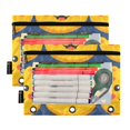 thumbnail image 2 of Cute Happy Bears 2 Pack Pencil Pouch for 3 Ring Binder Smooth Zipper Folders with Pockets Clear Window Pencil Case, 2 of 6