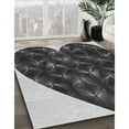 thumbnail image 3 of Ahgly Company Machine Washable Indoor Square Transitional Charcoal Black Area Rugs, 4' Square, 3 of 7
