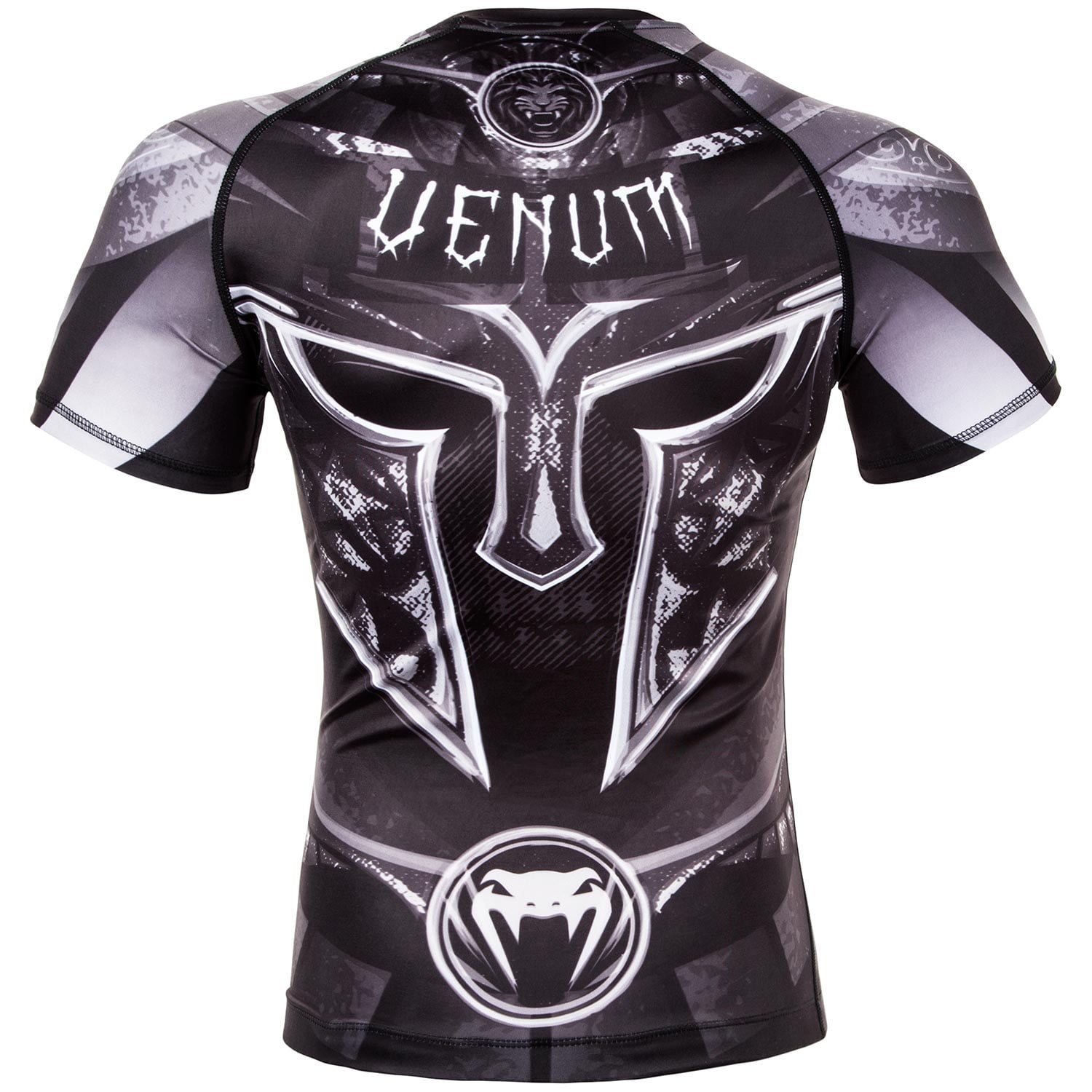 Venum Gladiator Short Sleeve Rashguard Black//White