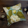 thumbnail image 2 of Funda De Almohada De Lino Sencilla Y Creativa, Cojín Con Flores Americanas, Cojín Con Hojas Y Flores Verdes, Funda De Cojín Para Sofá Y Salón, 2 of 4