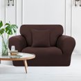 thumbnail image 2 of PiccoCasa Stretch Spandex Armchair Sofa Slipcover, Chocolate Small, 2 of 6