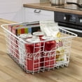 thumbnail image 2 of Sorbus Metal Wire Storage Baskets, Kitchen Pantry Organizer - Storage Bins for Home, Bathroom, Laundry Room, Closet Organization (4-Pack, White), 2 of 7
