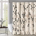 thumbnail image 4 of Boho Shower Curtain Minimalist Bohemian Abstract Mountain Shower Curtain for Bathroom,Polyester Fabric Shower Curtains Machine Washable Waterproof Bath Decor 72" x 72", 4 of 6