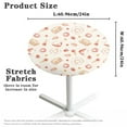 thumbnail image 6 of SEANATIVE Round Table Covers Washable Stretch Spandex Cocktail Tablecloth with Elastic Edged Round Table Cloth for for Banquets Birthday Parties 24 Inch, Cat Strawberry Donut Ice Cream Love, 6 of 7