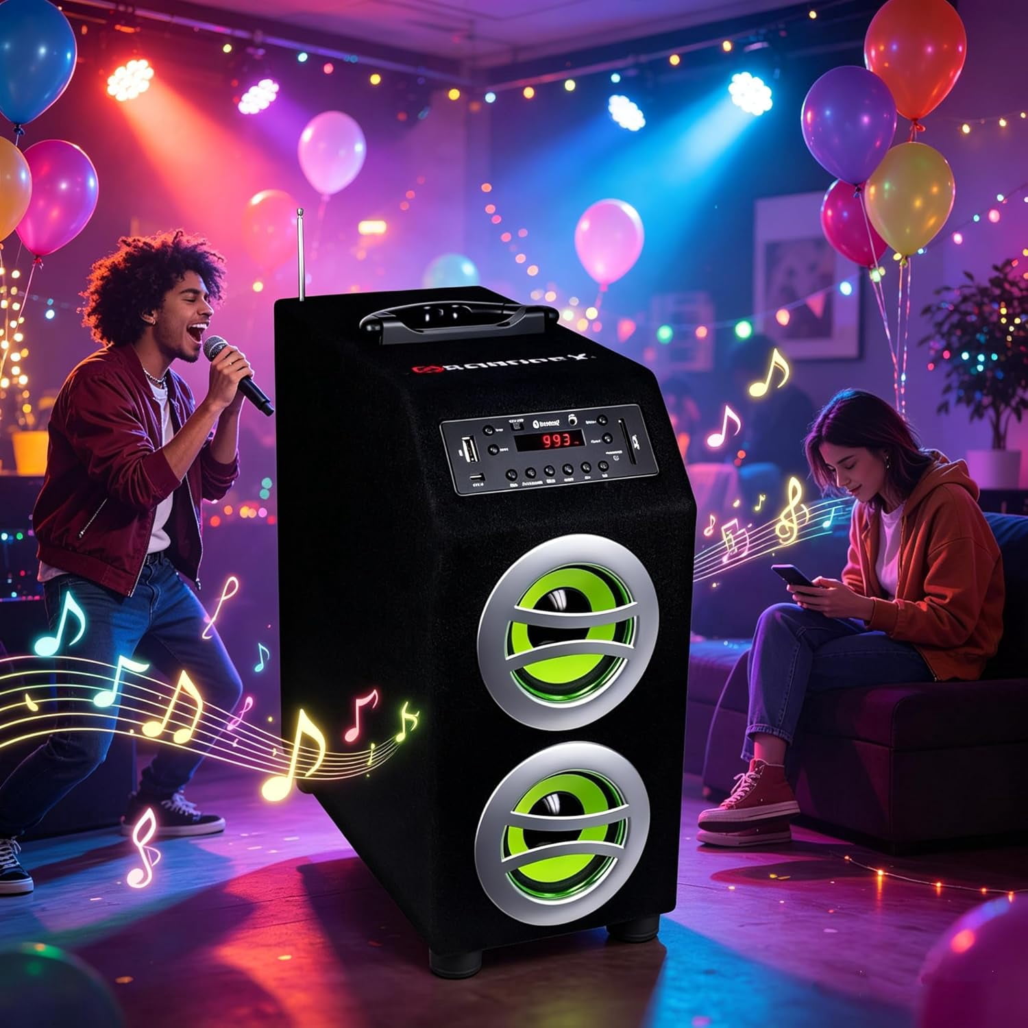 Sondpex CSF-D45B Portable Bluetooth Speaker System and Music Player