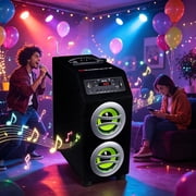 SDX Portable Bluetooth Speaker System, Wireless Boombox TWS Pairing Loud Stereo Sound Deep Bass Large Party Speakers for Outdoor Home Camping Music Player