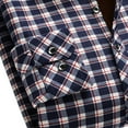thumbnail image 4 of Fnooota Mens Plaid Shirts with Pockets, Winter Long Sleeve Colored Thermal Button Down Shirts Red Size XL-5XL, 4 of 5