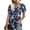 Blue, variant on Babysbule Womens Tops Women's Short Sleeve Print V-Neck T-Shirt Loose Casual Summer Tee Tops