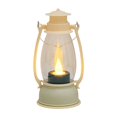 thumbnail image 2 of Vintage Lantern Decor, Retro LED Flameless Candle Lantern, Battery Powered Flickering Swing Flame Lamp, Vintage Decorative Hanging Candle Light, Christmas Camping Home Ornament Lantern,Beige, 2 of 6