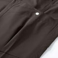 thumbnail image 7 of Yaoyar Men's Solid Color Loose Technical Cargo Trousers with Drawstring Pockets Utility Design Functional Long Pants,XXXL,Coffee, 7 of 7