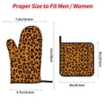 thumbnail image 4 of PUREYAH Oven Mitts And Pot Holders Sets, Kitchen Abstract Leopard Print Oven Gloves Hot Pads Heat Resistant 4 Pieces, 4 of 6
