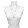thumbnail image 3 of Delight Jewelry Silvertone Large Script Letter - W - 3/4'' Disc - Light Pink Heart Nurse Strong Zoe Necklace, 3 of 4