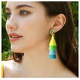 thumbnail image 5 of Yoyauz Women's Tassel Earrings Pendants, Colorful Layered Pendant Earrings Bohemian Long Tassels Handmade Wool Thread Earrings For Girly Gifts, 5 of 5