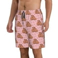 thumbnail image 2 of Naloa Heart Capybara Men's Beach Shorts, Surfing shorts, Swim trunks, Quick Dry Swim Trunks for Surfing Beach Fun - X-Large, 2 of 9