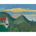 thumbnail image 2 of Karl Wiener 18x15 Black Ornate Wood Framed Double Matted Museum Art Print Titled - Haus in Waldlandschaft (Around 1943), 2 of 5