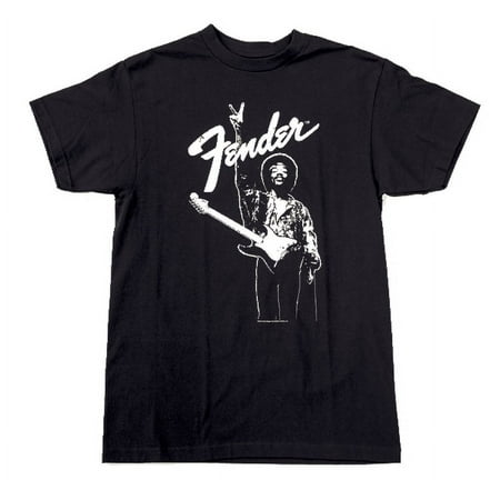 FenderÂ® Jimi HendrixÂ® Collection Peace T-Shirt, Black and White, LARGE