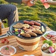 thumbnail image 6 of Black Non-Sticks Korean Bbq Grill Pan, Round Griddle for Stovetop, Induction and Campfire Cooking, 11X11In, 1Pcs, 6 of 8