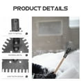 thumbnail image 3 of SEWACC Saw Tooth Design Ice Shovel Black Manganese Steel 1Set, 3 of 8