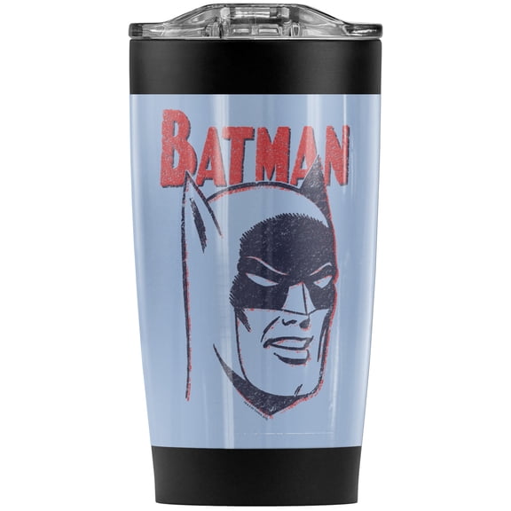 Batman Crayon Man Stainless Steel Tumbler 20 oz Coffee Travel Mug/Cup, Vacuum Insulated & Double Wall with Leakproof Sliding Lid | Great for Hot Drinks and Cold Beverages