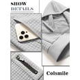 thumbnail image 6 of Colsmile Men's Hoodie Full Zip Lightweight Waffle Knit Sweatshirt Casual Long Sleeve Jacket with Pockets Spring Fall Winter, 6 of 10