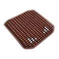 thumbnail image 1 of Cojín de asiento transpirable con cuentas de madera, funda de asiento universal con almohadilla de enfriamiento para coche. Café, 1 of 8
