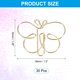 thumbnail image 2 of Uxcell 30Pcs Clip de papel en forma de mariposa, lindo, para suministros de oficina divertidos, dorado, 2 of 4