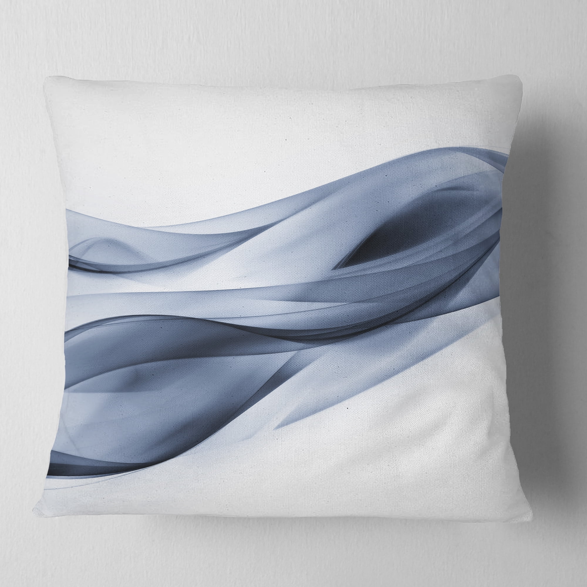 Designart Glittering Light Blue Pattern - Abstract Throw Pillow - 18x18