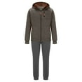 thumbnail image 4 of Cavosen 2 Piece Mens Tracksuit Long Sleeve Pullover Hoodie and Jogger Pants Activewear Outfits Fall Solid Pocket Athletic Sweatsuit, 4 of 5